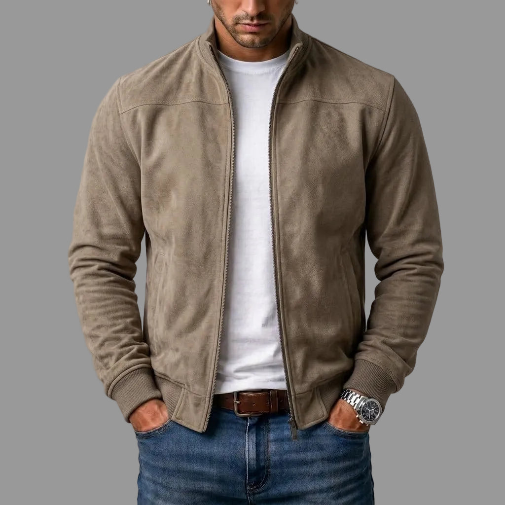 Marco | Kurtka bomber z zamszu