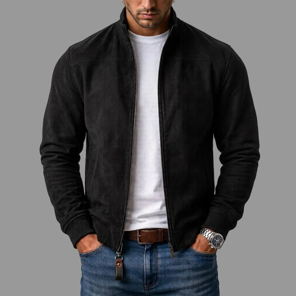 Varel | Kurtka bomber z zamszu