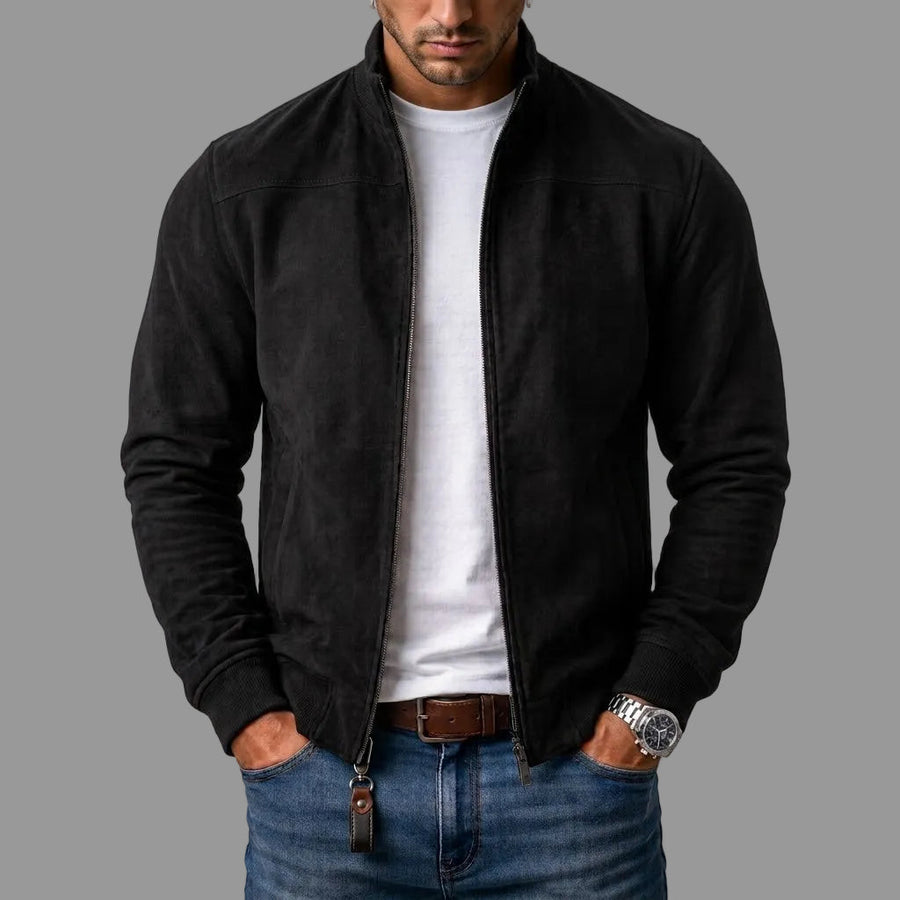 Varel | Kurtka bomber z zamszu