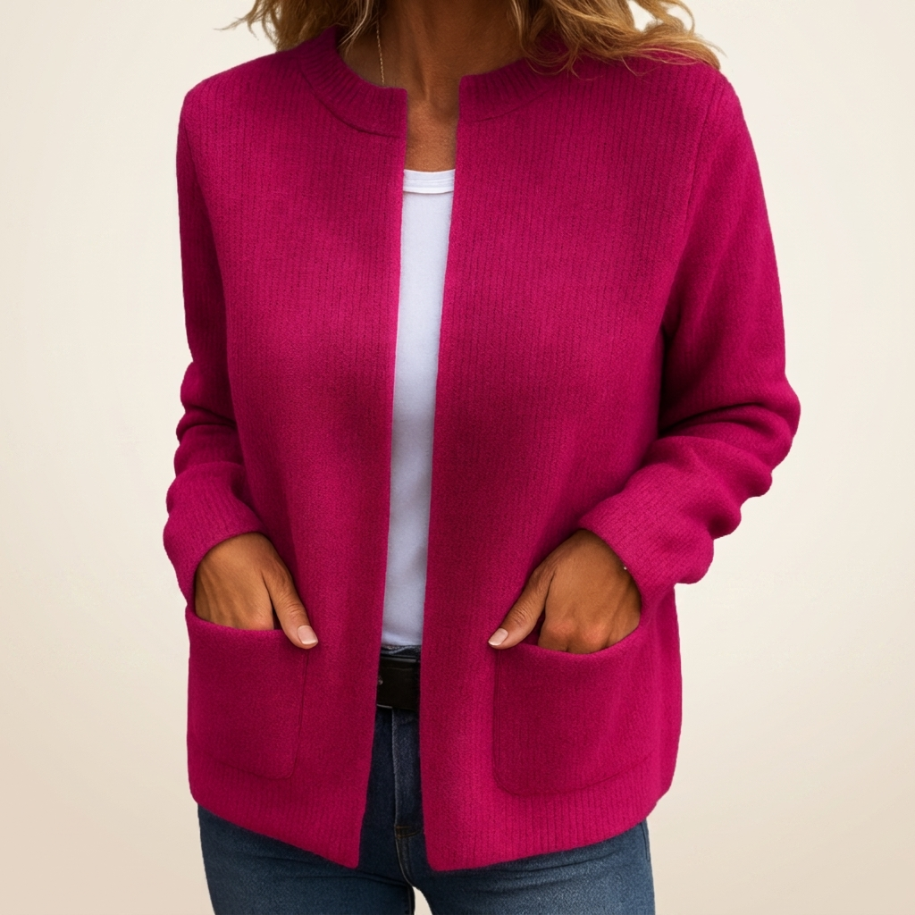 Colette | Ciepły Sweter z Zippem i Kieszeniami