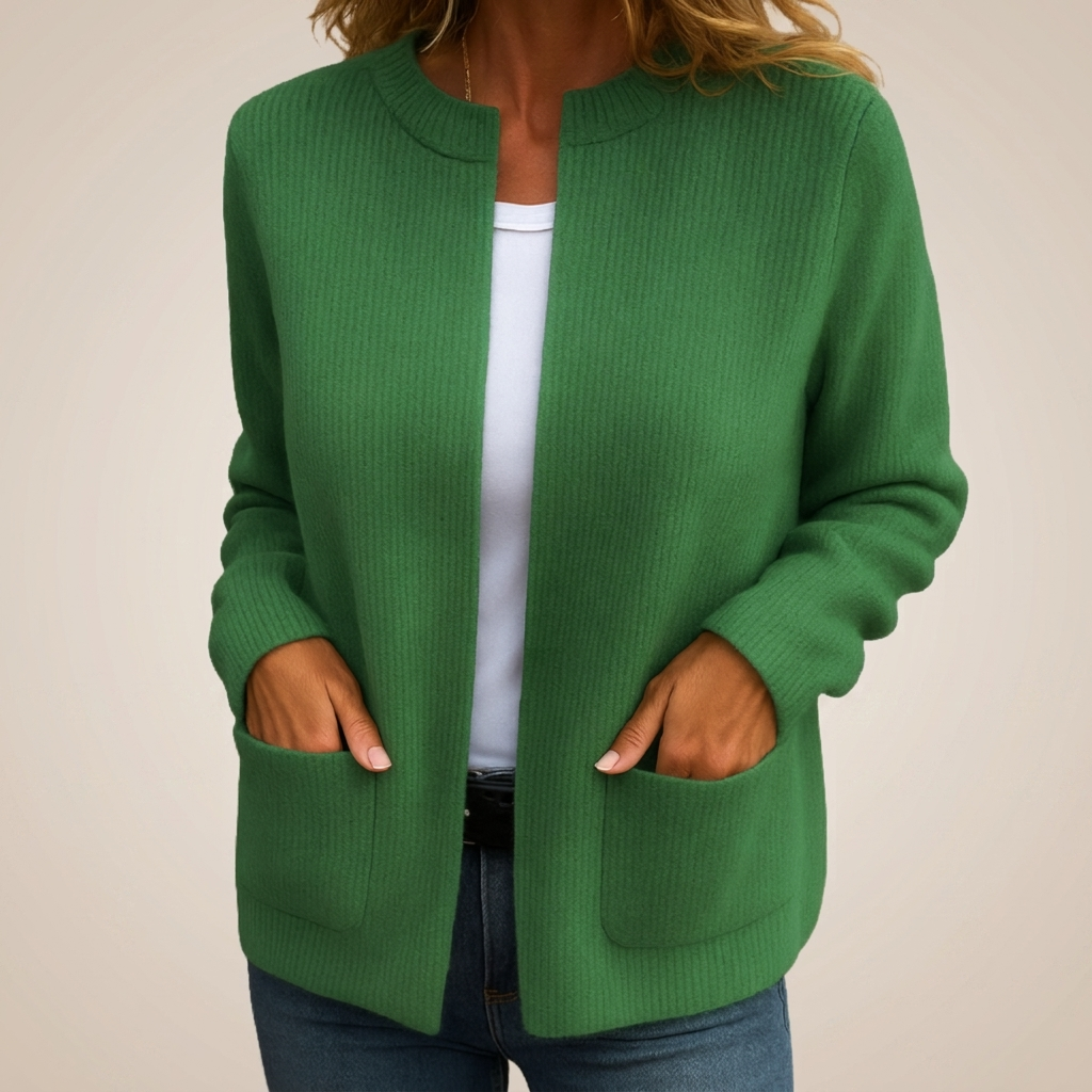Colette | Ciepły Sweter z Zippem i Kieszeniami